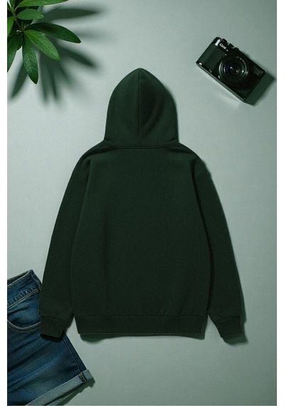 Uyguntarz Boğa Tasarım Baskılı Unisex Oversize Sweatshirt Yeşil