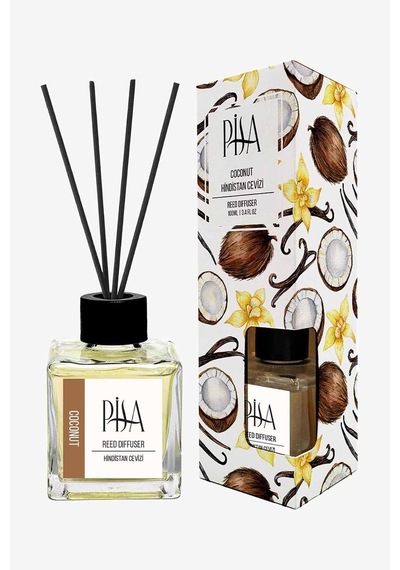 Hindistan Cevizi Ve Vanilya Çubuklu Oda Kokusu, Reed Diffuser, 100 Ml, Türkiye Menşeli Diğer