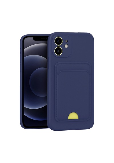 Newface - 309 - İphone 11 Kılıf Kelvin Kartvizitli Silikon - Metemıx - - Lacivert