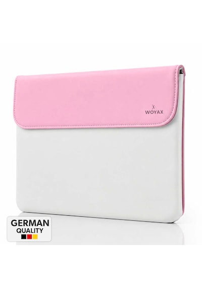 Woyax Cleanfit 13-14 İnç Gri Laptop Çantası Su Geçirmez Apple Macbook Uyumlu Kılıfı Apple iPad Tablet El Çantası Pembe