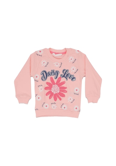 Bebegen Kız Çocuk Pudra Daisy Love Papatya Baskılı 2'li Takım Çok Renkli