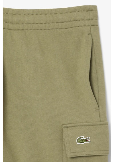 Lacoste Mens Reguler Fit Cotton Fleece Cargo Shorts Erkek Kargo Cepli Pamuk Şort Yeşil