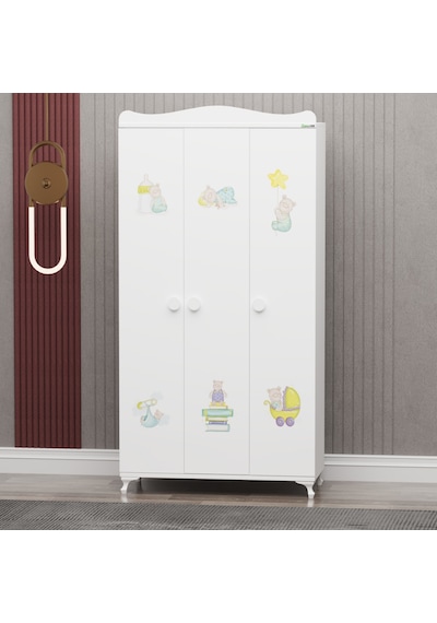 Garaj Home Yıldız 3 Kapaklı Dolap - Ayıcık Garaj Home Yıldız 3 Kapaklı Dolap - Ayıcık
