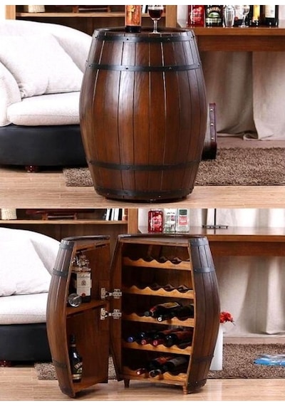 Masifart Fıçı Kapaklı Mini Bar