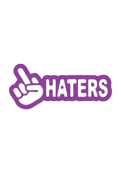 Haters Araba Sticker 17x17 Cm Mor