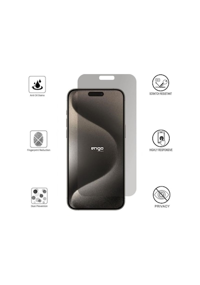 Logis Apple Uyumlu iPhone 15 Pro Max  İle Hayalet Ekran Koruyucu