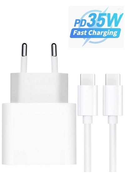 Apple Uyumlu iPhone 15 16 - 15 16 Pro - 15 16 Plus - 15 16 Pro Max 16e Hızlı Şarj Aleti 35w Type-c -