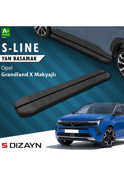 S-dizayn Opel Grandland X Makyajlı Hybrid S-line Siyah Yan Basamak 183 Cm 2021-2024 A+ Kalite