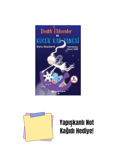 Renkli Eldivenler Ve Küçük Kar Tanesi + Yapışkanlı Not Kağıdı