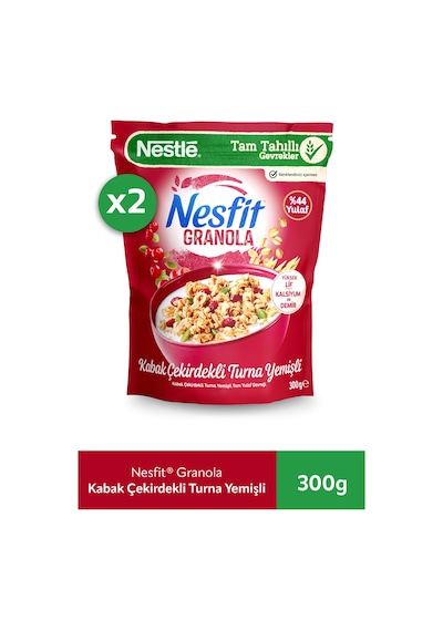 Nesfit Granola 300gr Kabak Çekirdeği Ve Turna Yemişli X2