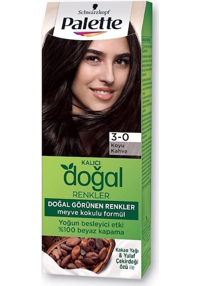 Palette Saç Boyası  3 - 0 Koyu Kahve Kalıcı Doğal Renkler