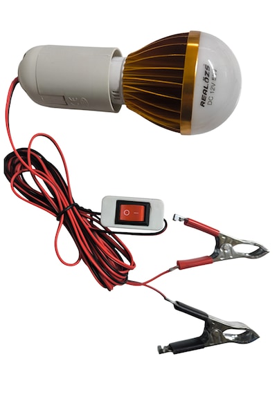 Aküye Takılan Led Lamba 12v Kamp, Karavan, Acil Aydınlatma