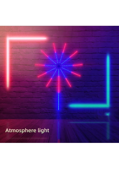 Gökkuşağı Işıkları Kumandalı Şerit Led Rgb Ritimli Akıllı Işıklar Çok Renkli