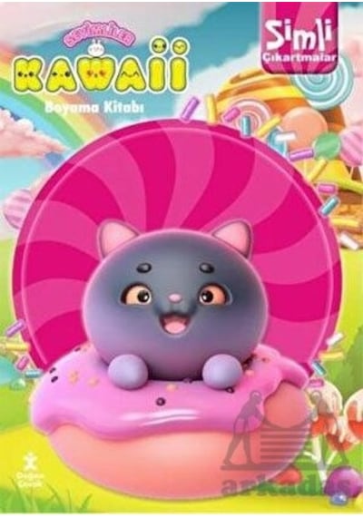 Kawaii Simli Çıkartmalı Boyama Kitabı