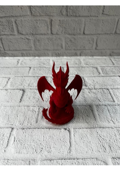 Kırmızı Ejderha Biblo 12 Cm