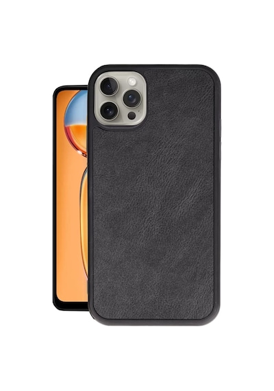 Newface Apple İphone 15 Pro Max Kılıf Aras Deri Kapak - Siyah