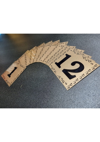 Kapı Numarası 10X12 Cm Yapışkanlı No 1'Den 12 E