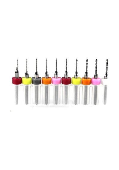 Schulzz 10 Parça 0.3 Mm 1.2 Mm Matkap Ucu Karbür Delme Mikro