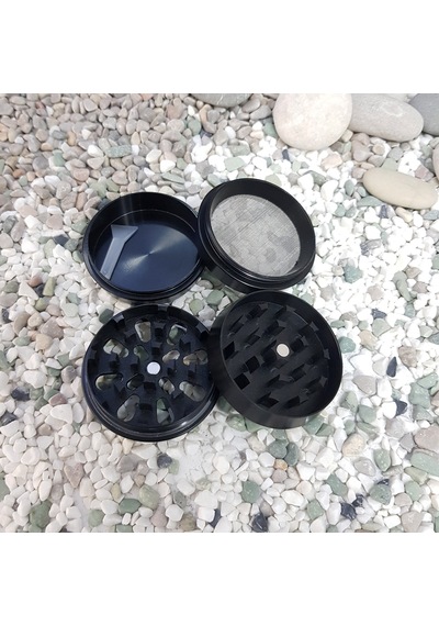 Siyah 52 MM 4 Katlı Grinder Herbal Öğütücüsü Parçalayıcı  Rb84sy