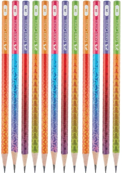 Yuvarlak Kurşun Kalem Smoothıe 12 Adet 1 Paket Faber Kurşun Kalem 2b Siyah Kurşun Kalem Smoothıe Desenli 2b Kalem