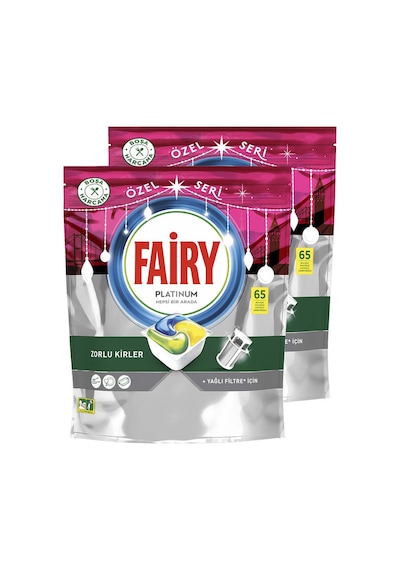 Fairy Platinum Plus Özel Seri Bulaşık Makinasi Deterjanı 2 x 65 Tablet