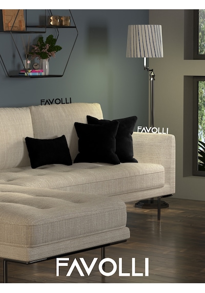 Br Favolli Kadife Dokulu Siyah Renk Kırlent Kılıfı Dream Serisi Punch Için Uygun Gizli Fermuar Siyah
