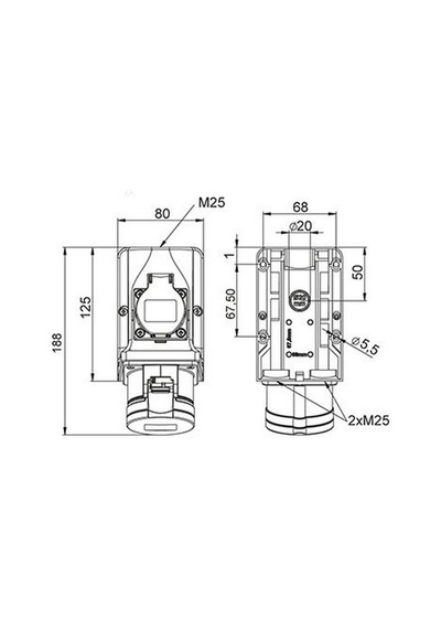 Mete Enerji 5x32a. Ip44 Kombı Vidalı Bağ. 406651v