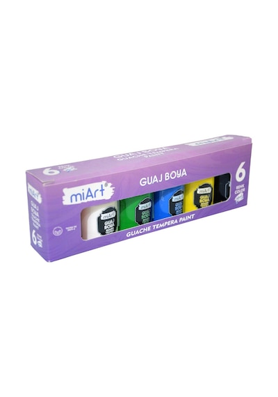 Miart Guaj Boya Tempera 6 Lı Set 30 Ml Çok Renkli