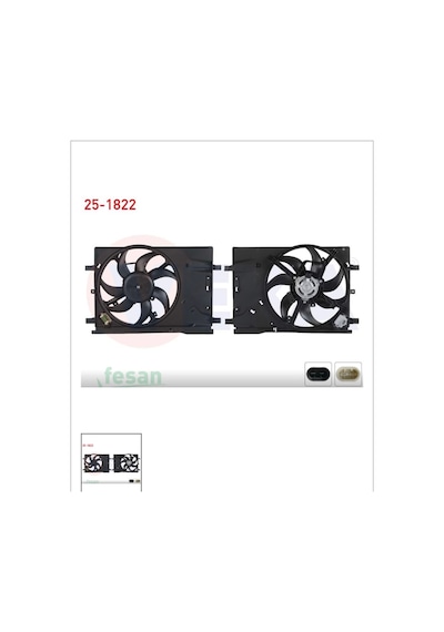 Fiat Grande Punto 1.4 2005-2012 Davlumbazlı Rezistanslı Tekli Fanlı Su+klima Fan Motoru