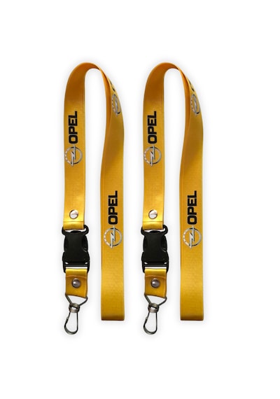 Opel Logolu Sarı Anahtarlıklı Oto Ayna Askısı İkili Set Sarı-2