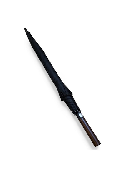 Baginn Erkek Şemsiye Siyah Renk Baston Protokol Şemsiye 110 Cm Çap 95 Cm Boy Çift Tenteli 8 Telli 001