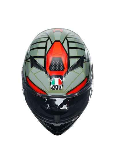Agv Kask K3 Mplk Decept Matt Blk Green Red Kask Renkli