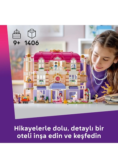 LEGO® Friends Büyük Heartlake City Oteli 42704 - 9 Yaş ve Üzeri Çocuklar için 6 Mini Bebek İçeren Oyuncak Yapım Seti (1406 Parça)