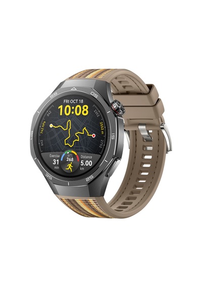 Huawei Watch Gt5 Pro 46mm İle Uyumlu Örgü Desen Metal Tokalı Silikon Akıllı Saat Kordonu
