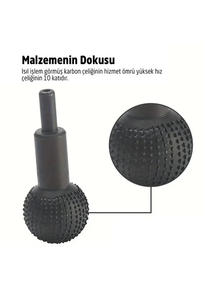 Matkaba Takılır Ahşap İşleme Törpü Topu 40 Mm Sap: 10 Mm