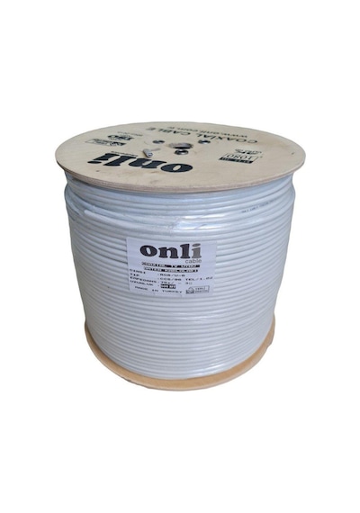 Onli RG6U6 Beyaz Anten Kablosu 500 M 96 Tel