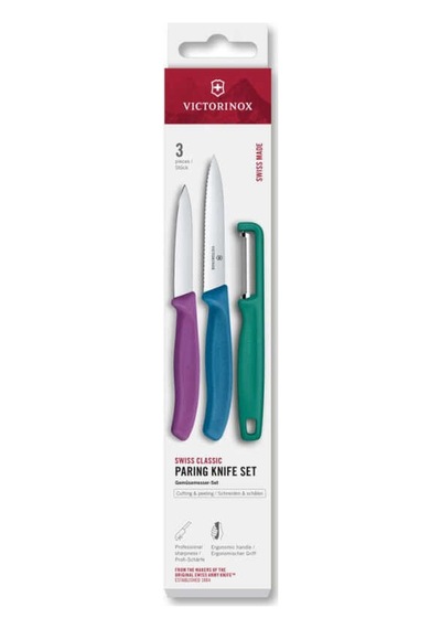 Victorinox Üçlü Bıçak Soyacak Seti 6.7116.33c1 Renkli Kırmızı