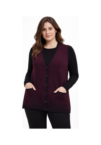 Gürkan Kadın Anne Triko Yelek Bgl-st05292 Bordo