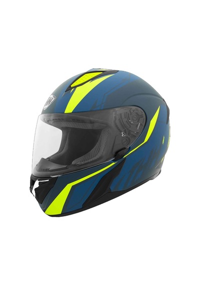 Thh T810s Turbo Kapalı Motosiklet Kaskı Mavi - Sarı