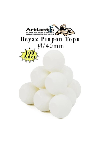 Beyaz Pinpon Topu 100 Adet Masa Tenis Topu Evcil Hayvan Kedi Oyuncağı Okul Sınıf Etkinlik Deney Topu