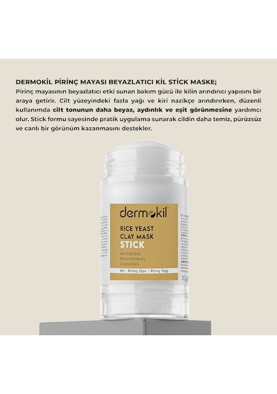 Dermokil Pirinç Mayası Beyazlatıcı Stick Kil Maskesi 30 G
