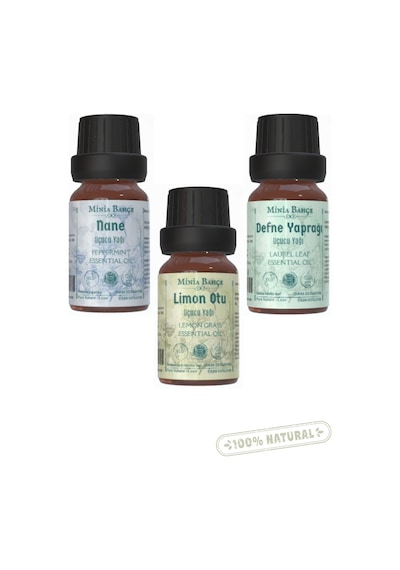 Nane Yağı 10ml - Defne Yaprağı Yağı 10 Ml- Limon Otu Yağı 10ml 10 ML