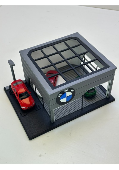 3d Baskı 1/64 Ölçekli Bmw Showroom Tasarımlı Diorama Araç Sergileme Garajı