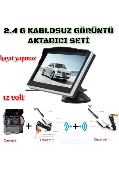 5 '' Monitör+bus Kamera +wifi Görüntü Aktarıcı Seti 12 V Kayıtsız