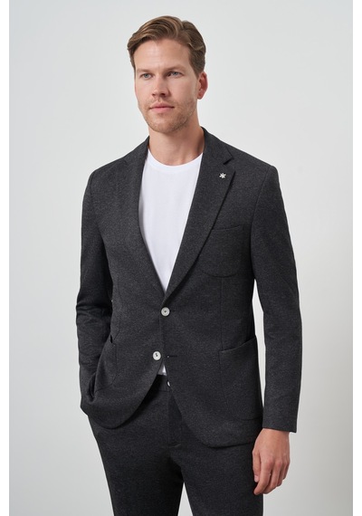 Morven Erkek Siyah Trend Slim Fit Yandan Lastikli Mono Yaka Takım Elbise 25ms001021001 Siyah Morven Erkek Siyah Trend Slim Fit Yandan Lastikli Mono Yaka Takım Elbise 25ms001021001 Siyah