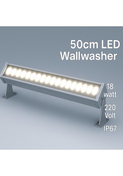 50cm 18w Led Wallwasher Naturel Beyaz 4000k Dış Cephe, Minare, Bahçe Aydınlatma Iç-dış Kullanım Naturel Beyaz 4000k