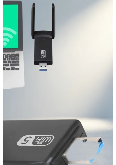 Çift Antenli Kablosuz Wifi Adaptörü 5ghz Uyumlu