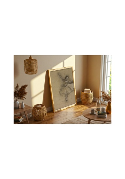 Klasik Sanat Degas Dönen Dansçı Çerçevesiz Poster 21x30 Cm A4 Tablo Klasik Sanat Yağlı Boya