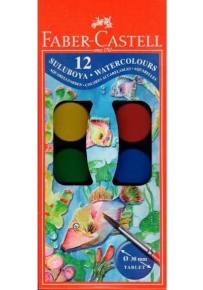 Faber-Castell Küçük Boy Sulu Boya 12'li 125011
