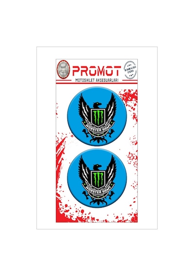 Damla Logo Sticker Monster Kabartmalı 5x5cm 10 Nötr
